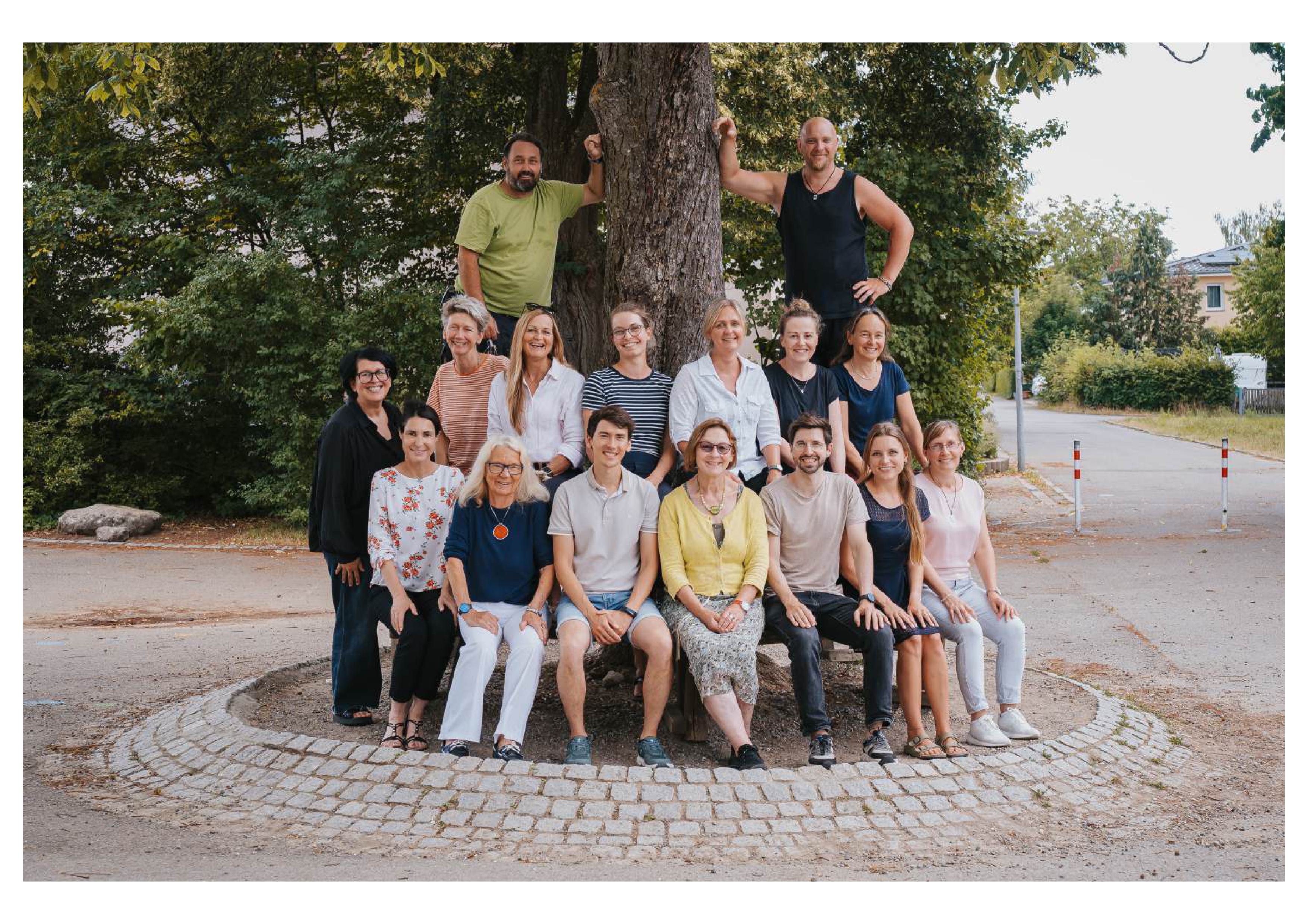 Kollegiumsfoto Baum komprimiert